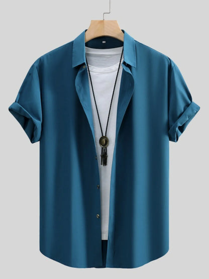 Men's Button Up Short Sleeve Shirt - Tigbul's Variety Fashion Shop