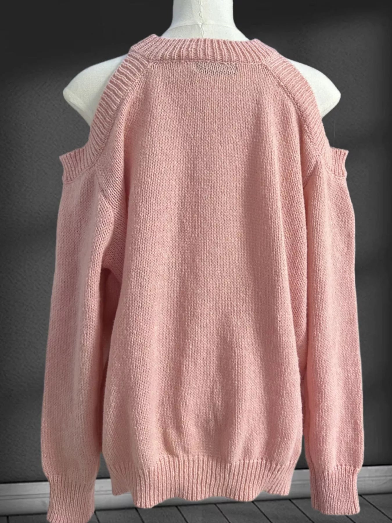 Cold Shoulder Knit Sweater - Tigbul's Variety Fashion Shop