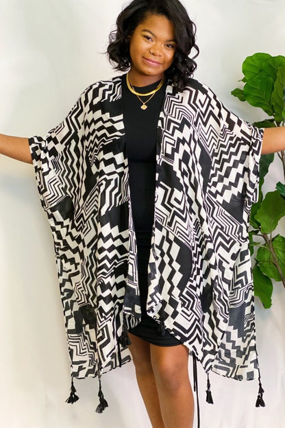 Geometric Art Kimono - Tigbul's Variety Fashion Shop