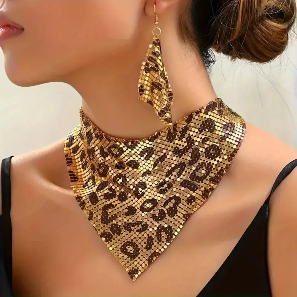 Leopard Necklace and Earrings Jewelry Set - Tigbul's Variety Fashion Shop