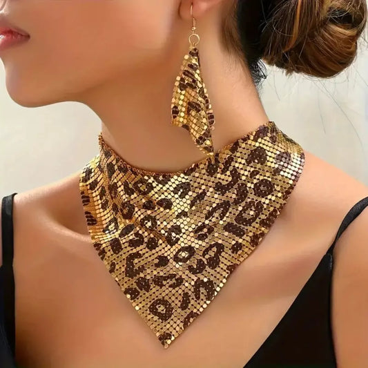 Leopard Necklace and Earrings Jewelry Set - Tigbul's Variety Fashion Shop