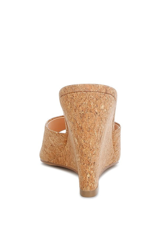 Shiloy Cork Wedge Sandals - Tigbul's Variety Fashion Shop