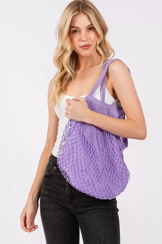 Fame Netted Beach Bag - Tigbul's Variety Fashion Shop