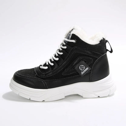 High-Top Platform Chunky Sneaker Boots Lace-Up - Tigbul's Variety Fashion Shop