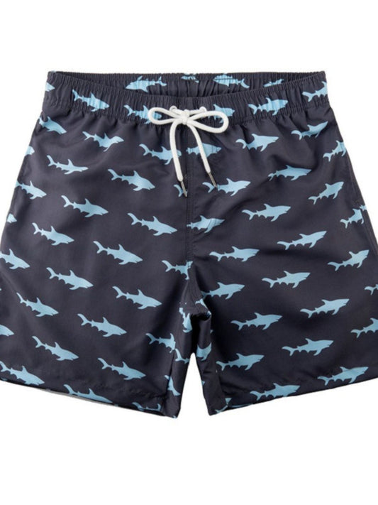 Men's Drawstring Printed Swim Shorts - Tigbul's Variety Fashion Shop