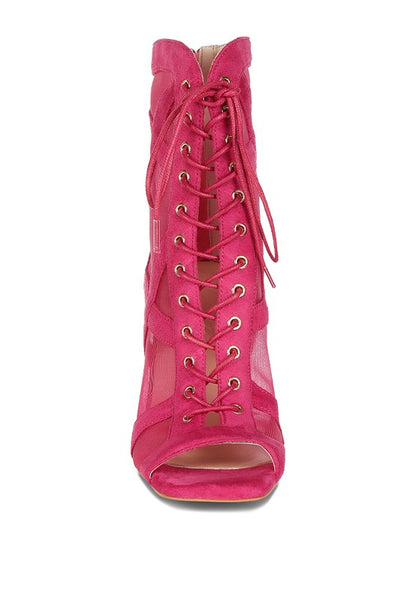 Anarki Mesh Lace-Up Ankle Boots - Tigbul's Variety Fashion Shop