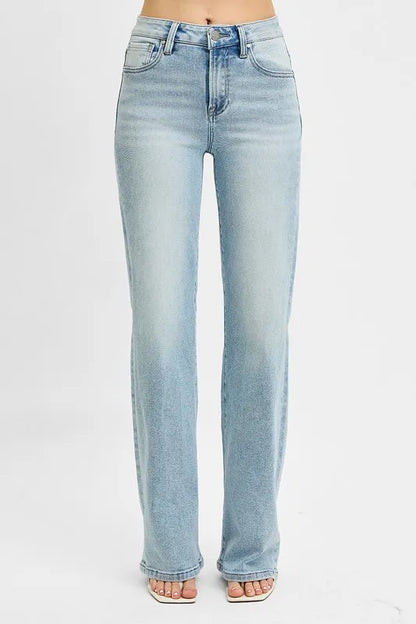 RISEN High Rise Wide Leg 90's Jeans - Tigbul's Variety Fashion Shop