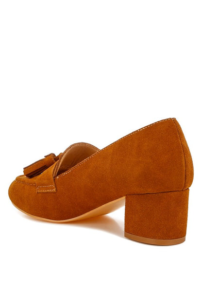 Aloha Tassels Detail Genuine Suede Loafers - Tigbul's Variety Fashion Shop