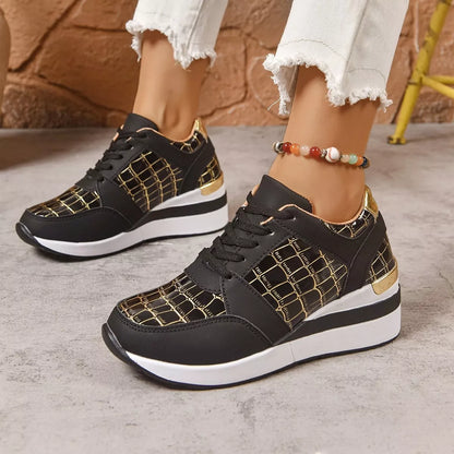 Lace Up Round Toe  Sneakers - Tigbul's Variety Fashion Shop