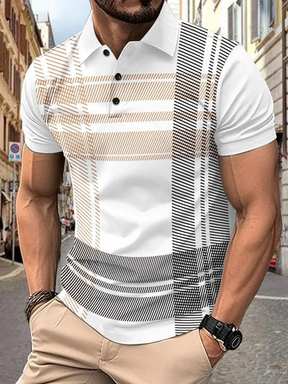Men's Full Size Button Detail Short Sleeve Polo Plus Size - Tigbul's Variety Fashion Shop