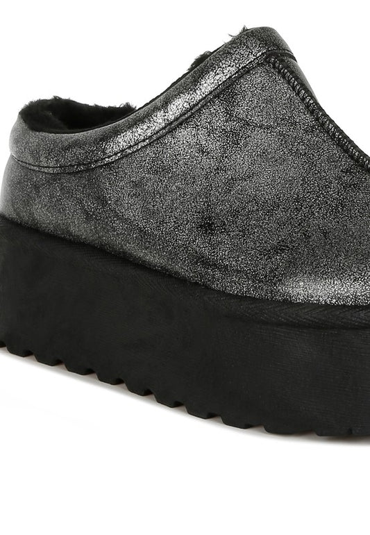 Lottys Faux Leather Platform Classic Slip-On - Tigbul's Variety Fashion Shop