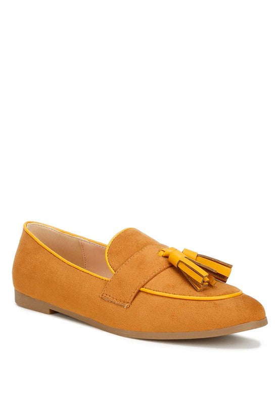 Folklore Micro Suede Tassel Loafers - Tigbul's Variety Fashion Shop