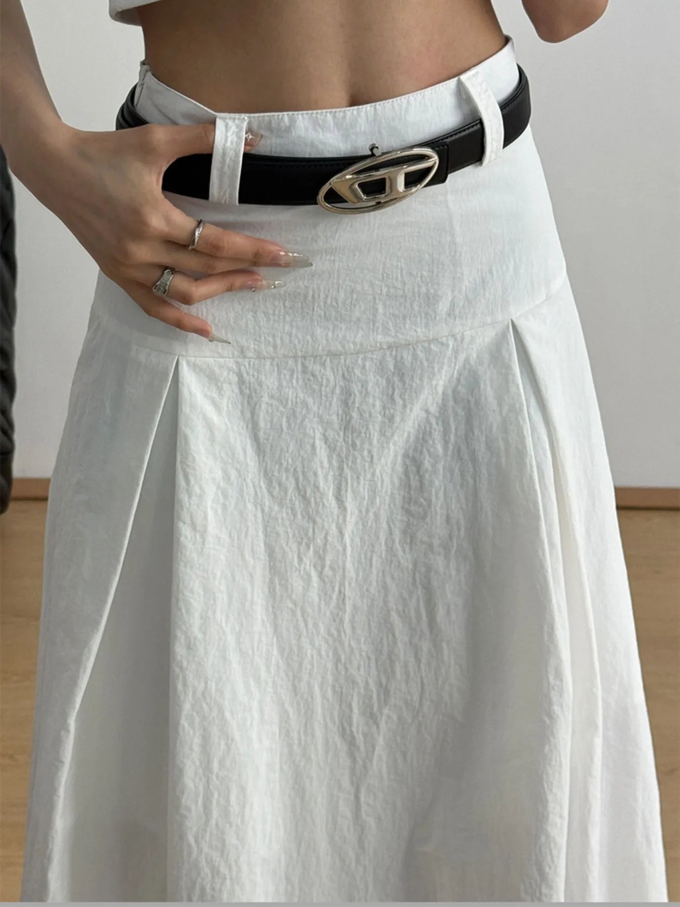 High Waist A-Line Maxi Skirt - Tigbul's Variety Fashion Shop