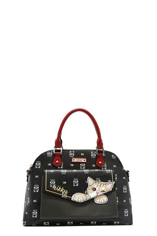 Nicole Lee USA Eco-Leather Cat Dome Bag - Tigbul's Variety Fashion Shop