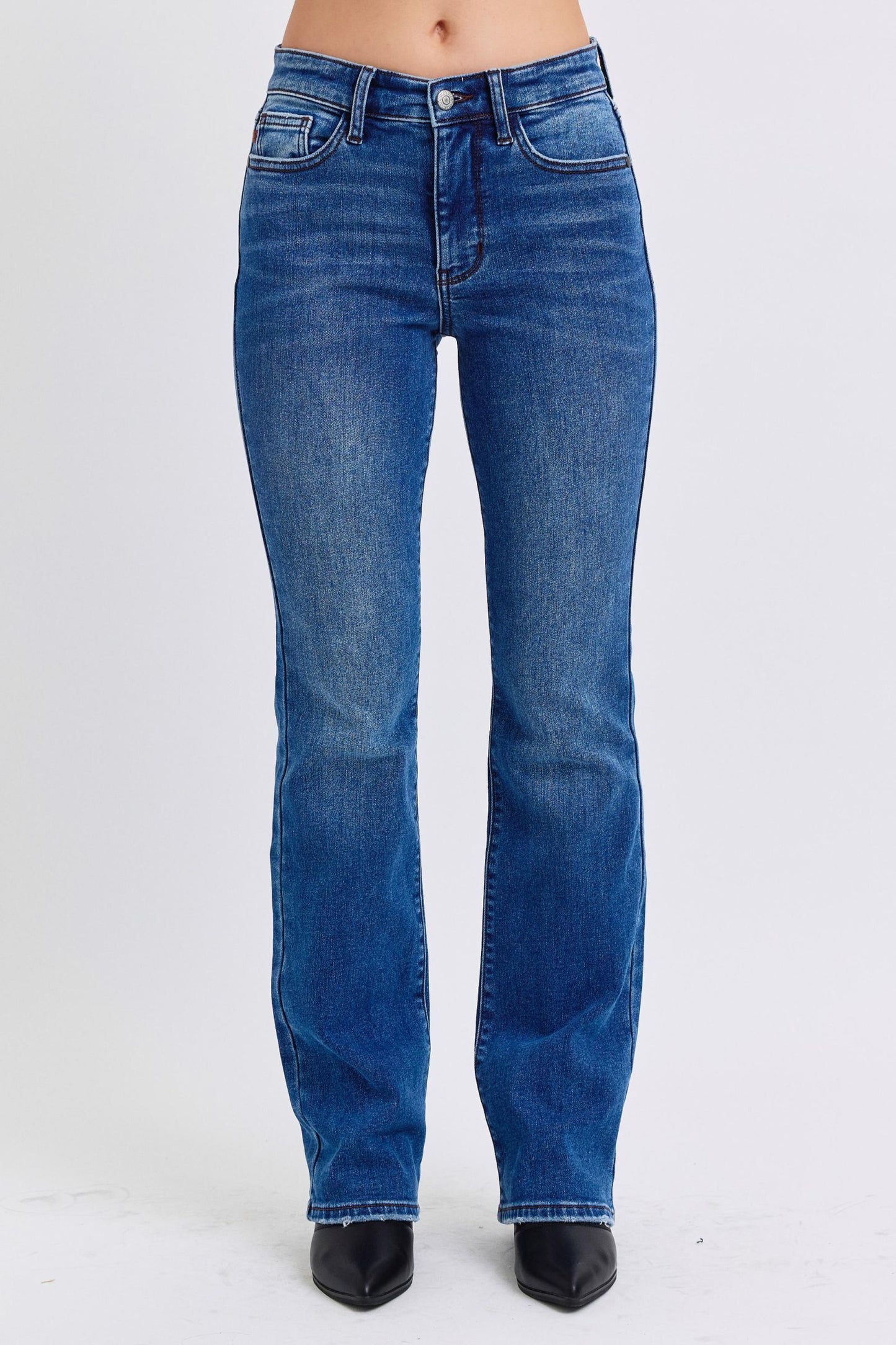 Judy Blue Full Size Mid-Rise Bootcut Jeans with Pockets - Tigbul's Variety Fashion Shop