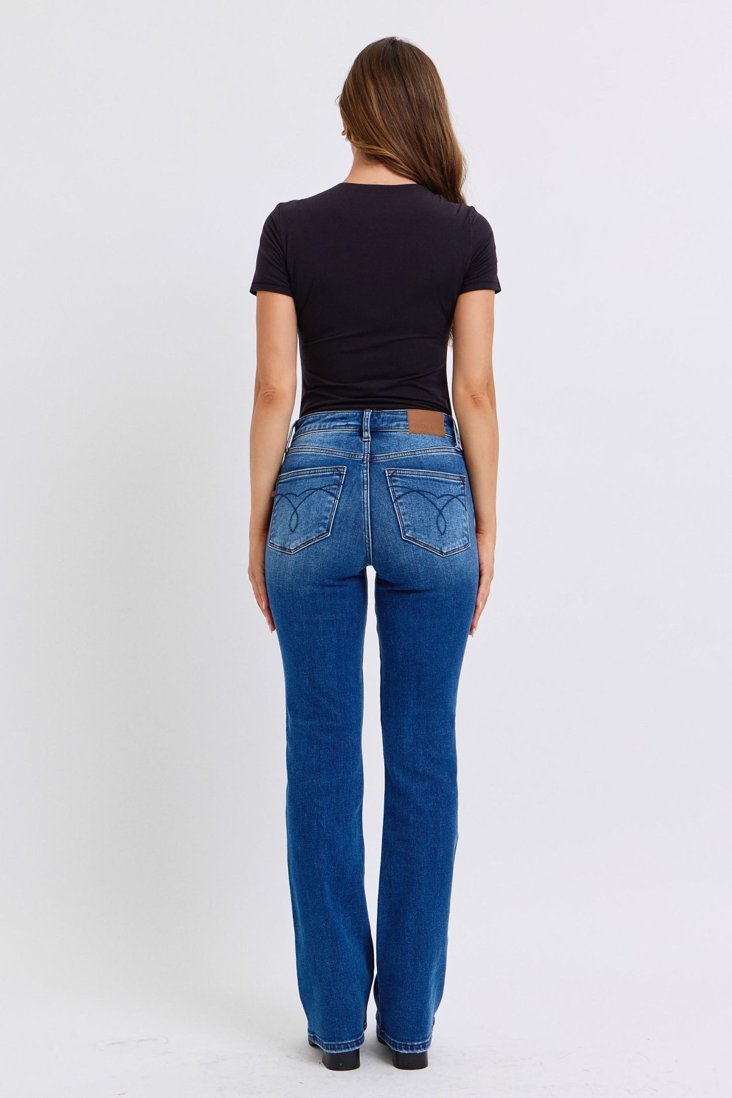 Judy Blue Full Size Mid-Rise Bootcut Jeans with Pockets - Tigbul's Variety Fashion Shop