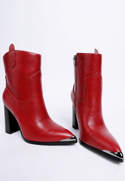 Hatter Pointed Toe Faux Leather Boots - Tigbul's Variety Fashion Shop