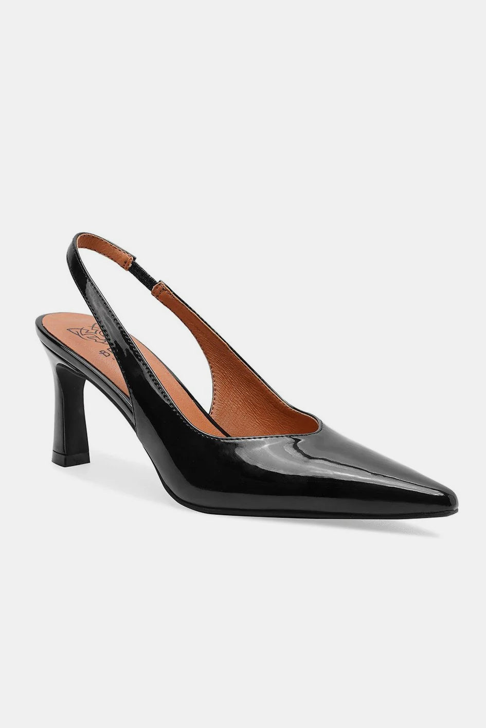 Black Faux Leather Point Toe Slingback Pumps - Tigbul's Variety Fashion Shop