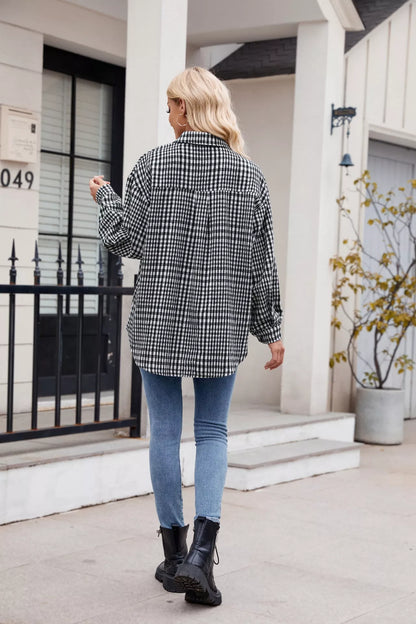 Casual Plaid Long Sleeve Shirt - Tigbul's Variety Fashion Shop