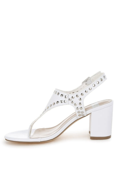 Nerina Studded Genuine Leather Sandals - Tigbul's Variety Fashion Shop