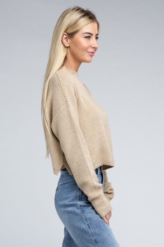 Mock Neck Pullover - Tigbul's Variety Fashion Shop