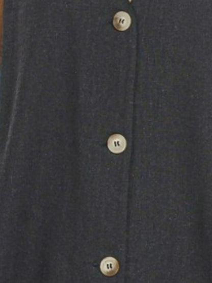 Zenana Side Slit Button-Front Vest - Tigbul's Variety Fashion Shop