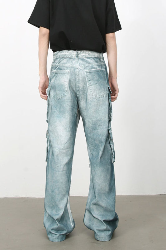 Men's Tie-Dye Cargo Jeans - Tigbul's Variety Fashion Shop