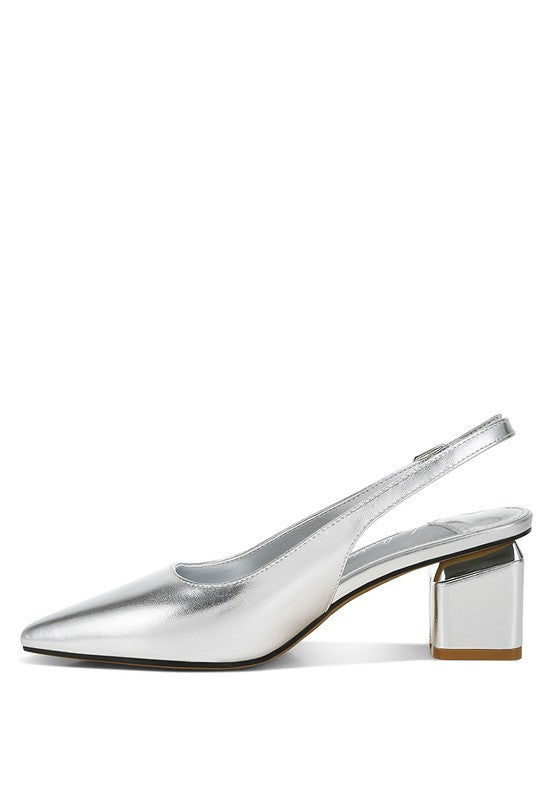 Zofoya Metallic Faux Leather Slingback Sandals - Tigbul's Variety Fashion Shop