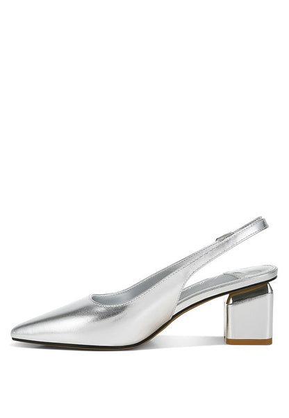 Zofoya Metallic Faux Leather Slingback Sandals - Tigbul's Variety Fashion Shop
