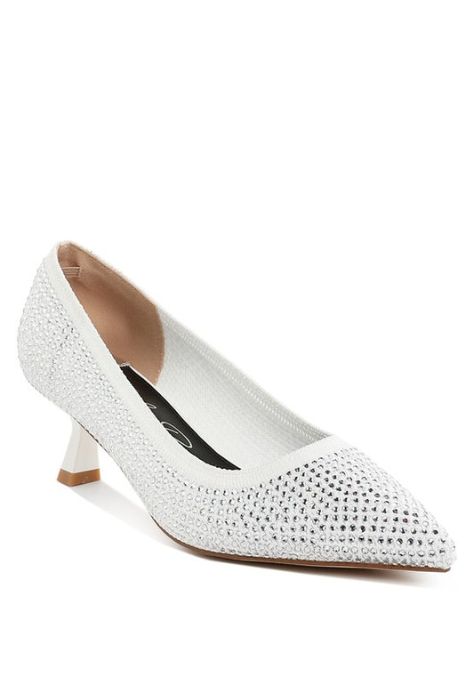 Vimto Breathable Flyknit Rhinestone Pumps - Tigbul's Variety Fashion Shop