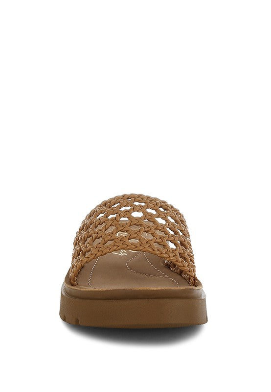 Sayura Woven Slip-On Flatforms - Tigbul's Variety Fashion Shop
