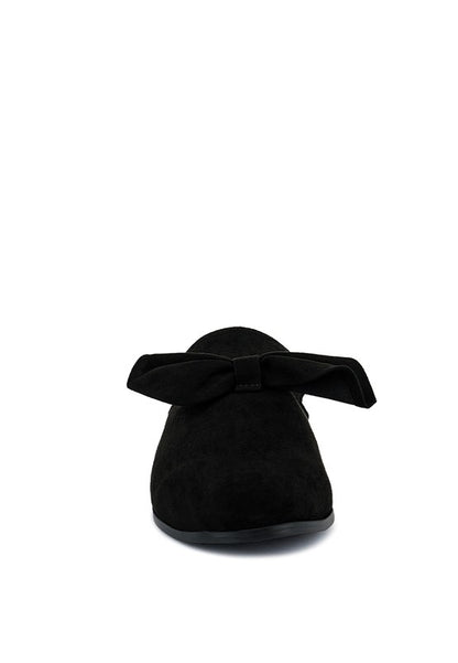 Casual Walking Mules Flats with Bow - Tigbul's Variety Fashion Shop