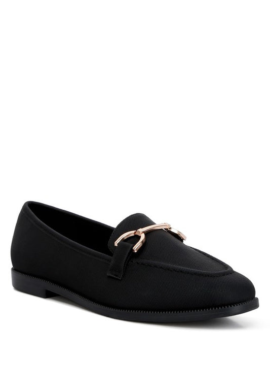 Fable Horsebit Embellished Flat Loafers - Tigbul's Variety Fashion Shop