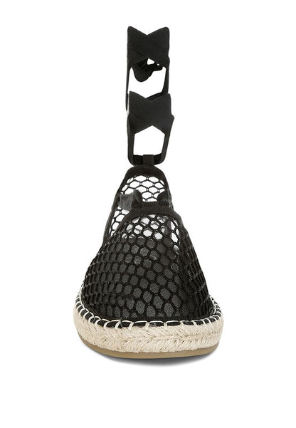Sonara Mesh Flat Espadrille Sandals - Tigbul's Variety Fashion Shop