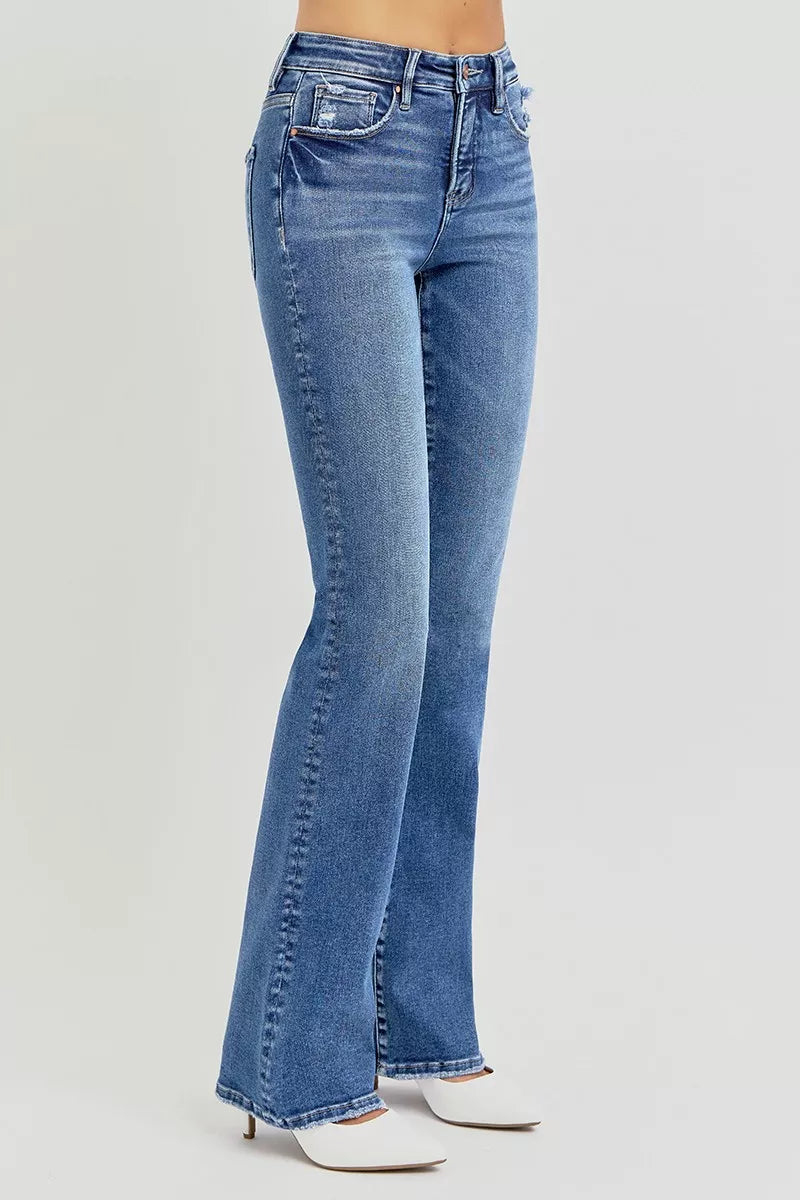 RISEN Full Size Tummy Control High Rise Straight Jeans Plus Size - Tigbul's Variety Fashion Shop