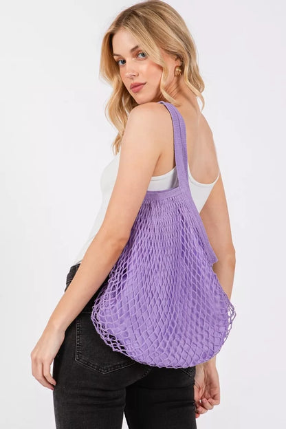 Fame Netted Beach Bag - Tigbul's Variety Fashion Shop