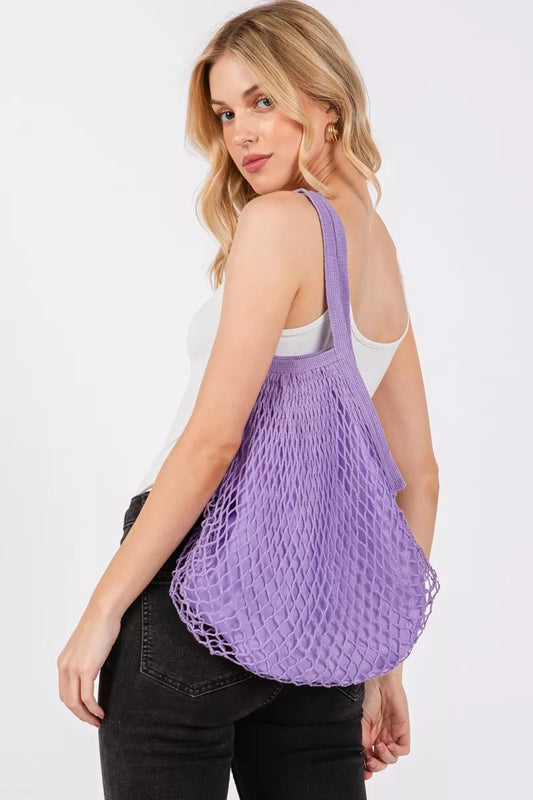 Fame Netted Beach Bag - Tigbul's Variety Fashion Shop