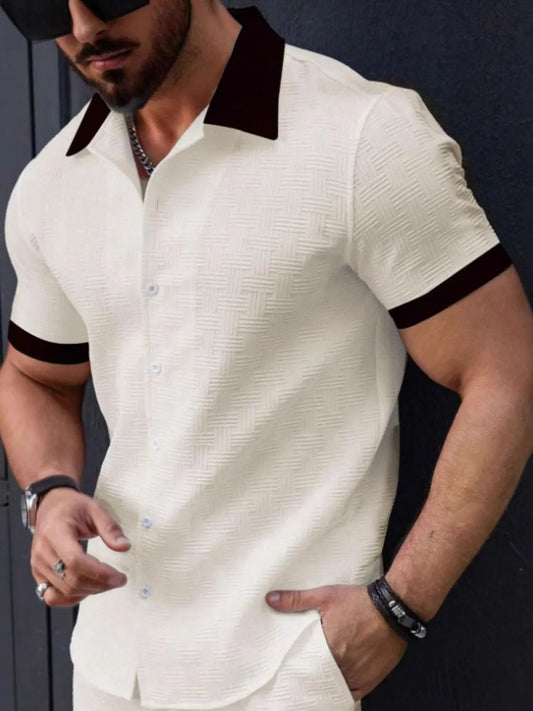 Men's Button Up Short Sleeve Shirt - Tigbul's Variety Fashion Shop