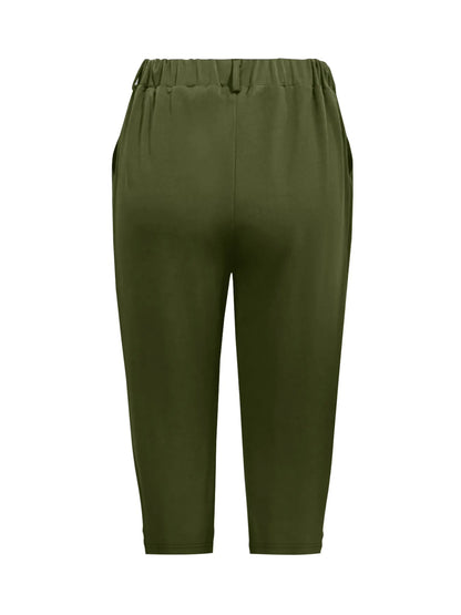 Pleated Detail Pants with Pockets - Tigbul's Variety Fashion Shop