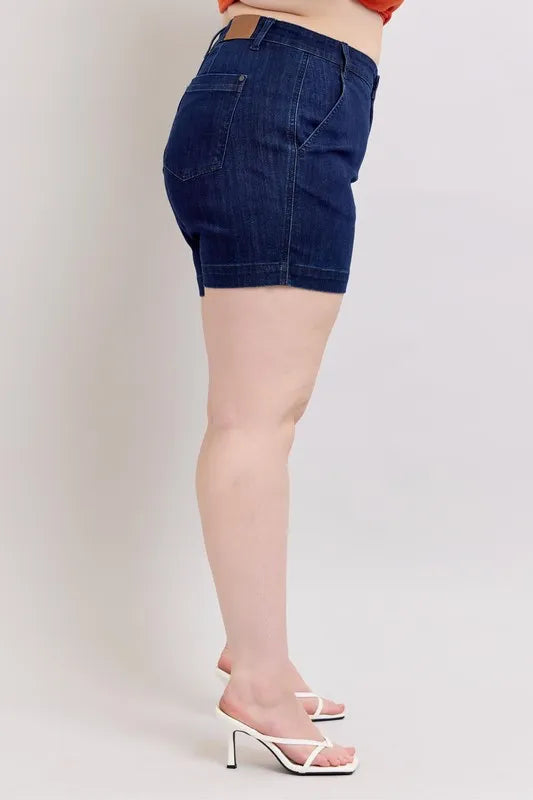 Judy Blue Plus Size High Waist Denim Shorts - Tigbul's Variety Fashion Shop