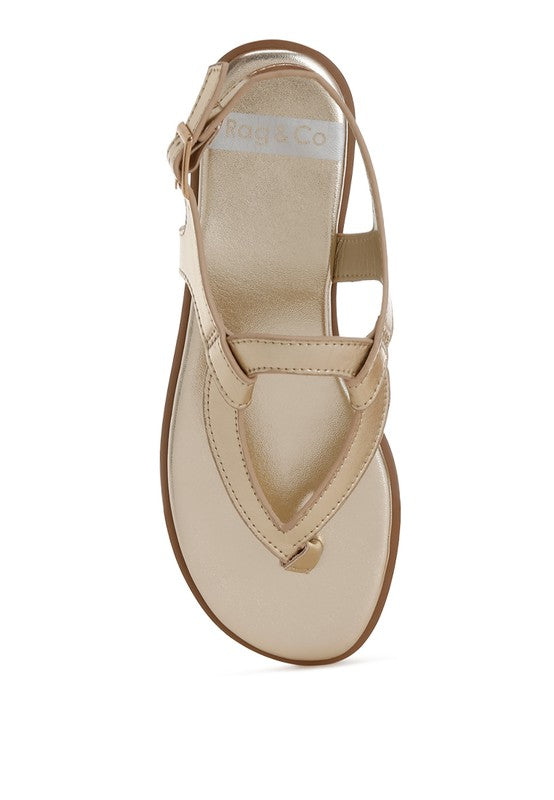 Zorad Metallic Genuine Leather Flats - Tigbul's Variety Fashion Shop