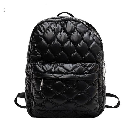 Jade Metallic Puffer Backpack - Tigbul's Variety Fashion Shop