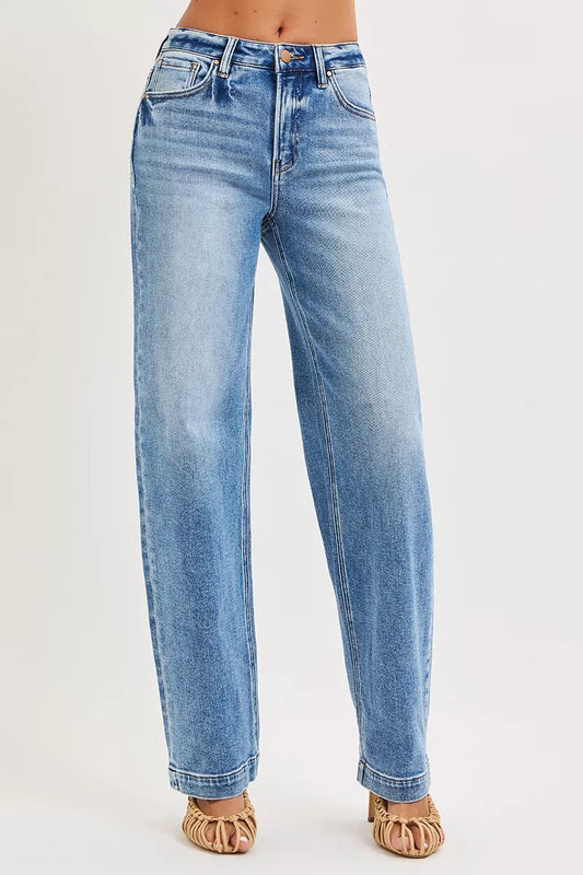 High Rise Wide Baggy Jeans - Tigbul's Variety Fashion Shop