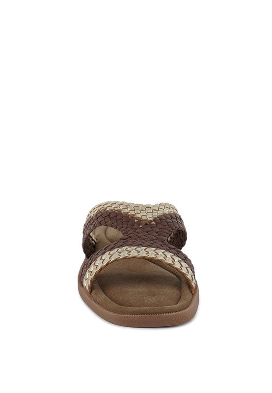 Eirata Braided Real Leather Slip-On Flats - Tigbul's Variety Fashion Shop