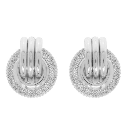 Basket Weave Pattern Earrings - Tigbul's Variety Fashion Shop