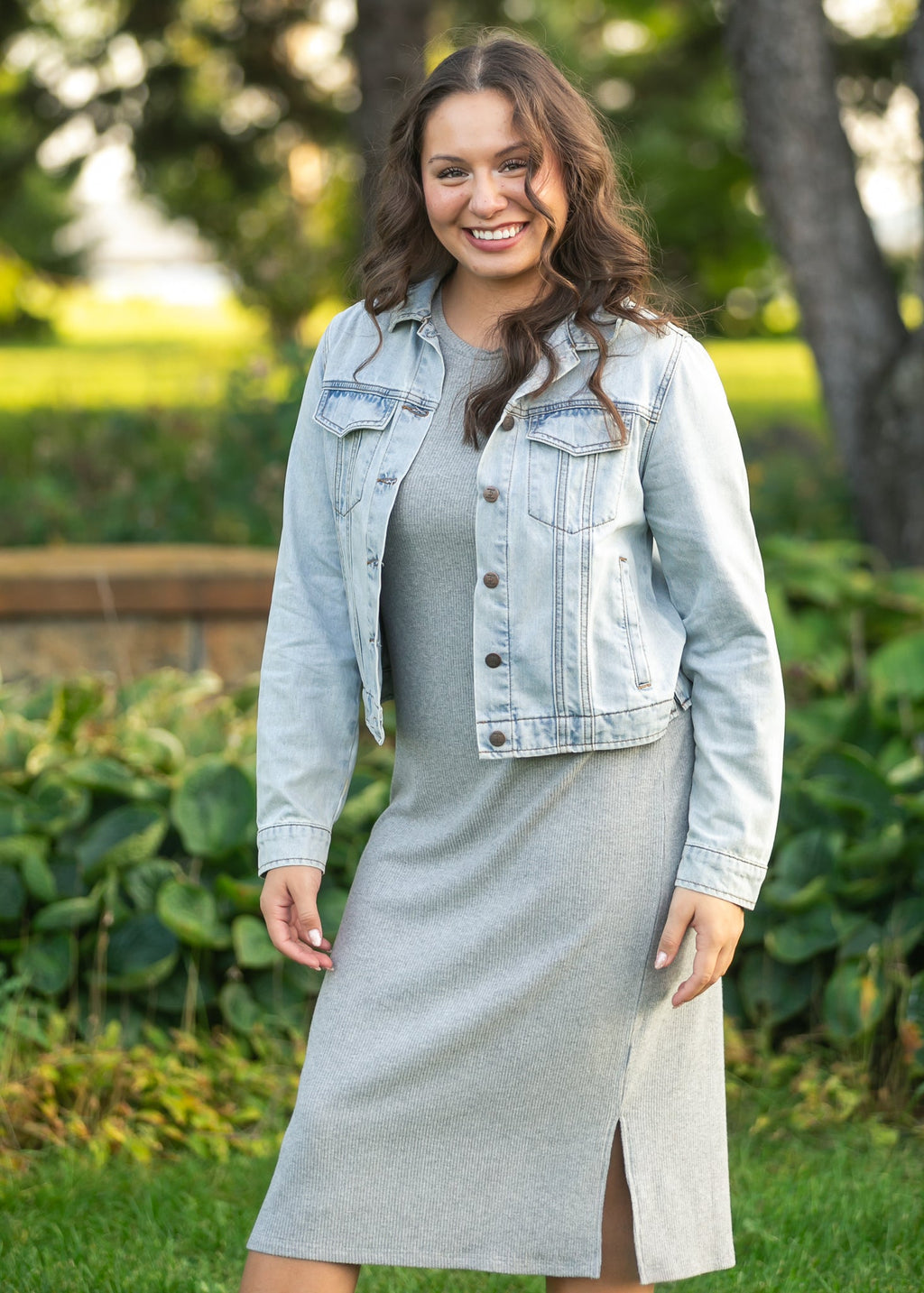 Baylor Gray Ribbed T-shirt Dress - Tigbul's Variety Fashion Shop