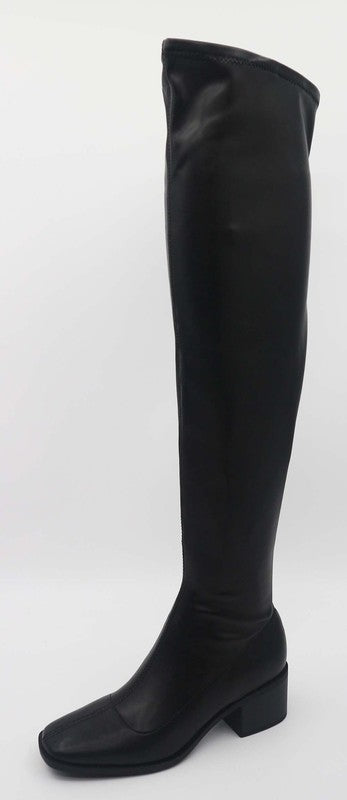 over the knee boot with low heel - Tigbuls Variety Fashion