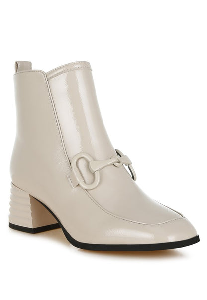 Algol Textured Block Heel Ankle Boots - Tigbul's Variety Fashion Shop