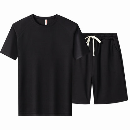 Men's Plus Size Short Sleeve Top and Shorts Set - Tigbul's Variety Fashion Shop