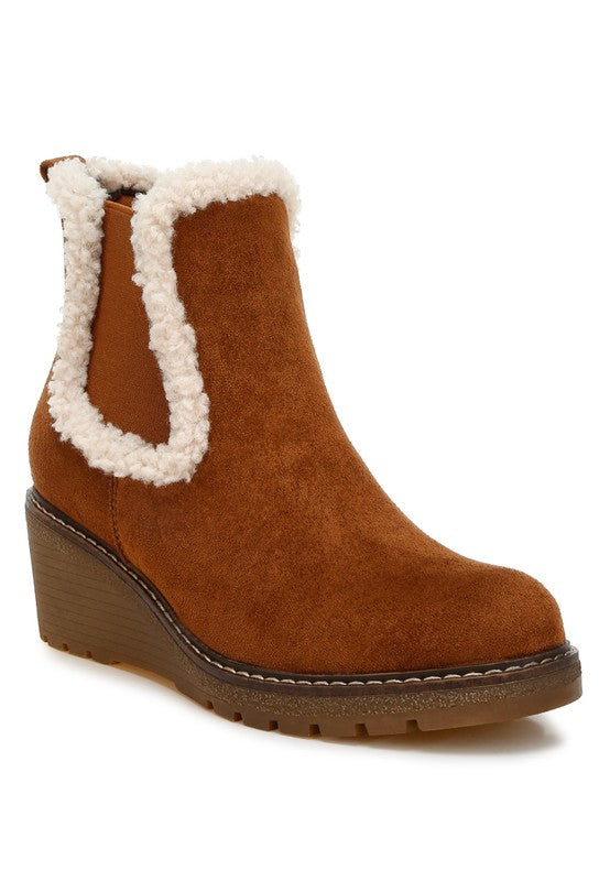 Thunderhoof Faux Fur Lined Chelsea Boots - Tigbul's Variety Fashion Shop